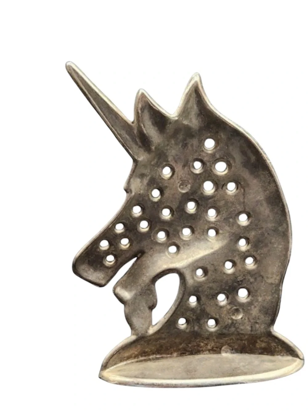 Vintage Unicorn Jewelry Holder Earring Silverplated Organizer Decor Display Tree